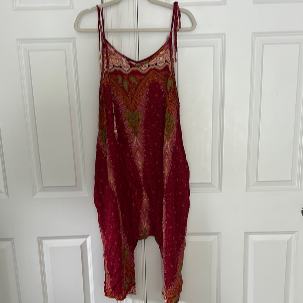 Source Unknown Red and Green Jumpsuit